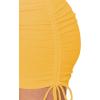 imageLYANER Womens Ribbed Side Drawstring Ruched Stretchy Mini Pencil Bodycon Short SkirtGinger