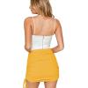 imageLYANER Womens Ribbed Side Drawstring Ruched Stretchy Mini Pencil Bodycon Short SkirtGinger