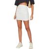 imageLYANER Womens Ribbed Side Drawstring Ruched Stretchy Mini Pencil Bodycon Short SkirtWhite