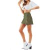 imageLYANER Womens Elegant Jacquard Side Split Slit Zipper High Waist Mini Short SkirtArmy Green