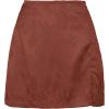 imageLYANER Womens Elegant Jacquard Side Split Slit Zipper High Waist Mini Short SkirtBrown