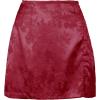 imageLYANER Womens Elegant Jacquard Side Split Slit Zipper High Waist Mini Short SkirtBurgundy