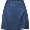 imageLYANER Womens Elegant Jacquard Side Split Slit Zipper High Waist Mini Short SkirtDark Blue
