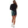 imageLYANER Womens Elegant Jacquard Side Split Slit Zipper High Waist Mini Short SkirtDark Green