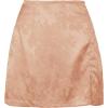 imageLYANER Womens Elegant Jacquard Side Split Slit Zipper High Waist Mini Short SkirtKhaki