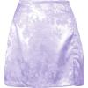 imageLYANER Womens Elegant Jacquard Side Split Slit Zipper High Waist Mini Short SkirtLight Purple
