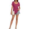imageLYANER Womens Square Neck Tunic Top Puff Short Sleeve Pleated Flowy TShirtsRose