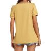 imageLYANER Womens Square Neck Tunic Top Puff Short Sleeve Pleated Flowy TShirtsYellow