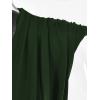 imageLYANER Womens Wraped V Neck Ruched Sleeveless Tank Leotard Bodysuit TopDark Green
