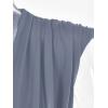 imageLYANER Womens Wraped V Neck Ruched Sleeveless Tank Leotard Bodysuit TopDusty Blue