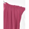 imageLYANER Womens Wraped V Neck Ruched Sleeveless Tank Leotard Bodysuit TopRose