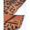 imageLYANER Womens Faux Suede Leopard Print High Waist Zipper Mini ALine Short SkirtBrown