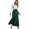 imageLYANER Womens Tie Waist Ruffle Wrap Mermaid Fishtail Hem High Waist Long Maxi SkirtDark Green