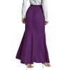 imageLYANER Womens Tie Waist Ruffle Wrap Mermaid Fishtail Hem High Waist Long Maxi SkirtDark Purple