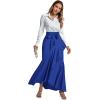 imageLYANER Womens Tie Waist Ruffle Wrap Mermaid Fishtail Hem High Waist Long Maxi SkirtRoyal Blue