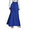 imageLYANER Womens Tie Waist Ruffle Wrap Mermaid Fishtail Hem High Waist Long Maxi SkirtRoyal Blue