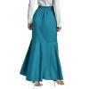 imageLYANER Womens Tie Waist Ruffle Wrap Mermaid Fishtail Hem High Waist Long Maxi SkirtTeal
