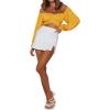imageLYANER Womens Cute Off Shoulder Long Sleeve Self Tie Knot Crop Tube Top BlouseGinger