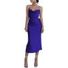 imageLYANER Womens Deep V Neck Tie Front Knot Long Sleeve Sexy Wrap Crop Top BlouseRoyal Blue