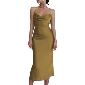 imageLYANER Womens Deep V Neck Tie Front Knot Long Sleeve Sexy Wrap Crop Top BlouseArmy Green