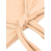 imageLYANER Womens 2 Piece Outfits Tie Knot Front Bell Long Sleeve Crop Top and Mini Skirt SetBeige