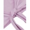 imageLYANER Womens 2 Piece Outfits Tie Knot Front Bell Long Sleeve Crop Top and Mini Skirt SetLight Purple