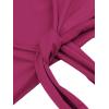 imageLYANER Womens 2 Piece Outfits Tie Knot Front Bell Long Sleeve Crop Top and Mini Skirt SetPurplish Red