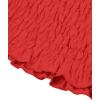 imageLYANER Womens 2 Piece Outfits Tie Knot Front Bell Long Sleeve Crop Top and Mini Skirt SetRust Red