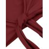 imageLYANER Womens 2 Piece Outfits Tie Knot Front Bell Long Sleeve Crop Top and Mini Skirt SetWine Red