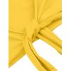 imageLYANER Womens 2 Piece Outfits Tie Knot Front Bell Long Sleeve Crop Top and Mini Skirt SetYellow