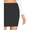 imageLYANER Womens Basic Ribbed Knit Stretchy Elastic Short Mini Pencil Bodycon SkirtBlack