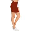 imageLYANER Womens Basic Ribbed Knit Stretchy Elastic Short Mini Pencil Bodycon SkirtCaramel