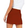 imageLYANER Womens Basic Ribbed Knit Stretchy Elastic Short Mini Pencil Bodycon SkirtCaramel