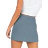imageLYANER Womens Basic Ribbed Knit Stretchy Elastic Short Mini Pencil Bodycon SkirtDusty Blue