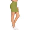 imageLYANER Womens Basic Ribbed Knit Stretchy Elastic Short Mini Pencil Bodycon SkirtKiwi