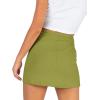 imageLYANER Womens Basic Ribbed Knit Stretchy Elastic Short Mini Pencil Bodycon SkirtKiwi