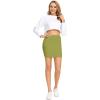 imageLYANER Womens Basic Ribbed Knit Stretchy Elastic Short Mini Pencil Bodycon SkirtKiwi
