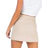 imageLYANER Womens Basic Ribbed Knit Stretchy Elastic Short Mini Pencil Bodycon SkirtOffwhite