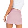 imageLYANER Womens Basic Ribbed Knit Stretchy Elastic Short Mini Pencil Bodycon SkirtPink