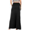 imageLYANER Womens Casual High Waist Solid Flare Long Maxi SkirtBlack
