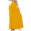 imageLYANER Womens Casual High Waist Solid Flare Long Maxi SkirtGinger