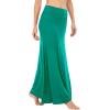 imageLYANER Womens Casual High Waist Solid Flare Long Maxi SkirtLake Green