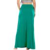 imageLYANER Womens Casual High Waist Solid Flare Long Maxi SkirtLake Green