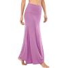 imageLYANER Womens Casual High Waist Solid Flare Long Maxi SkirtLight Purple