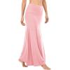 imageLYANER Womens Casual High Waist Solid Flare Long Maxi SkirtPink