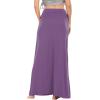 imageLYANER Womens Casual High Waist Solid Flare Long Maxi SkirtPurple