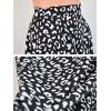 imageLYANER Womens Leopard Print Side Split High Waist Zipper Midi SkirtBlack