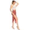 imageLYANER Womens Leopard Print Side Split High Waist Zipper Midi SkirtFloral Red