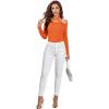 imageLYANER Womens Halter Off Shoulder Spaghetti Strap Cutout Long Sleeve Blouse Shirt TopOrange