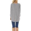 imageLYANER Womens Casual Crewneck Long Sleeve Blouse Tunic Top with PocketGray